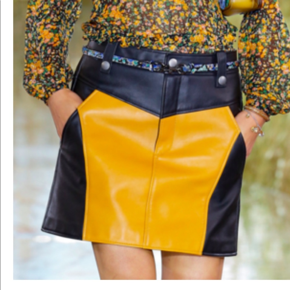 Coach leather skirt